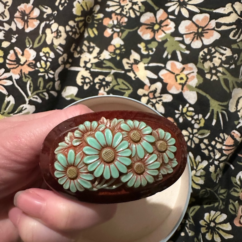 Floral Carved Brooch